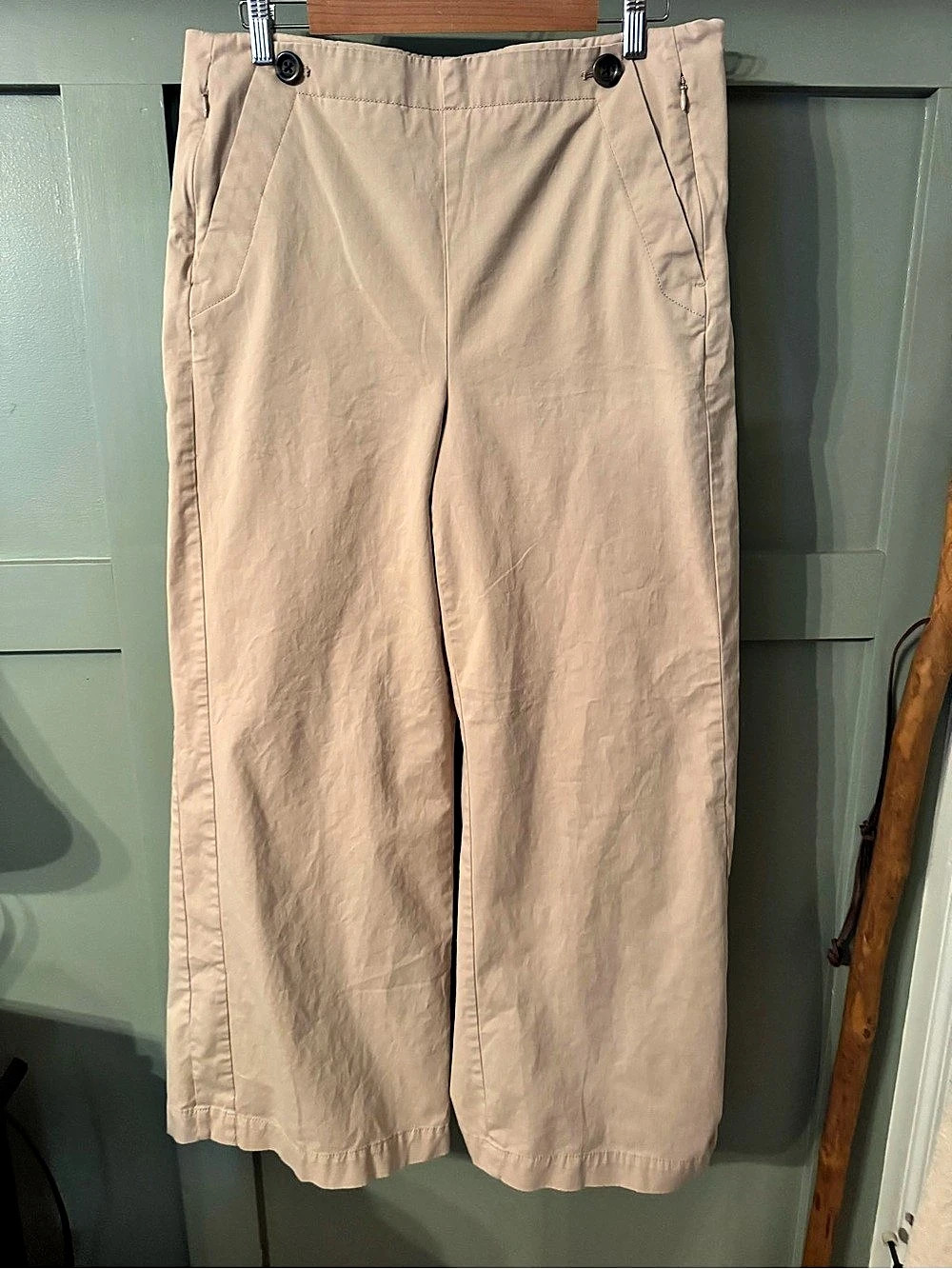 Ann Taylor Wide Leg Pants in Beige Size 14 Like New
